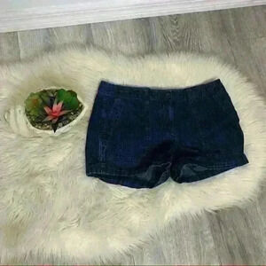 Ann Taylor loft dark wash cargo shorts 4